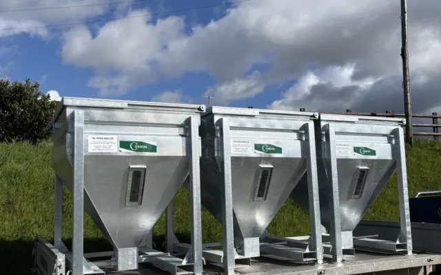 Condon Engineering galvanised meal bins