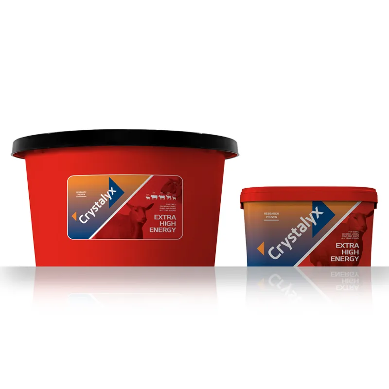 A tub of Crystalyx Extra High Energy feed lick