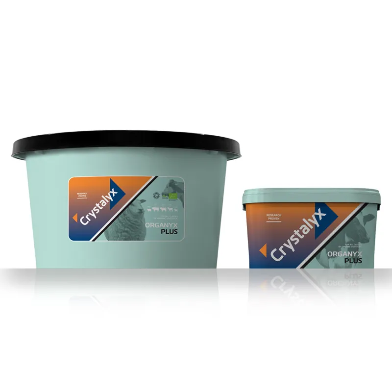 A tub of Crystalyx Organyx Plus feed lick
