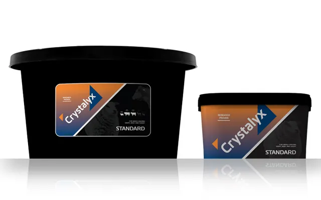A tub of Crystalyx Standard feed lick