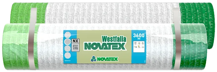 A roll of Westfalia Novatex round-baler net wrap